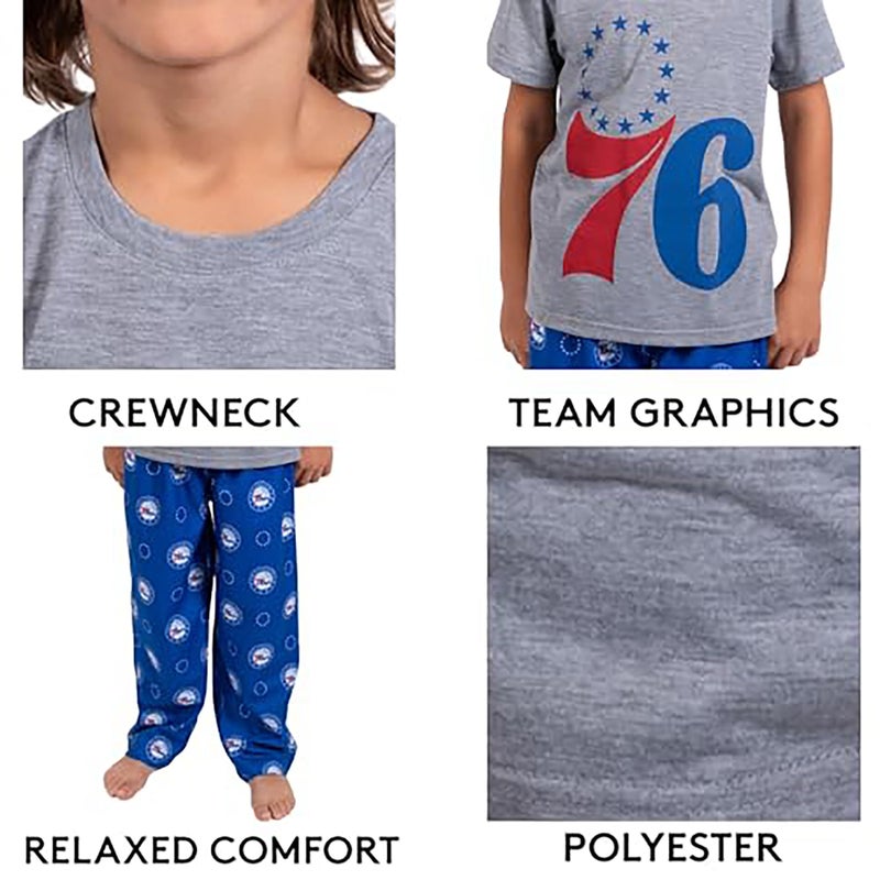 Ultra Game NBA Official Youth 2 Piece T-Shirt & Lounge Pants Pajama Set, Multi-Team, Boys Sizes, 10-12 - Image 4